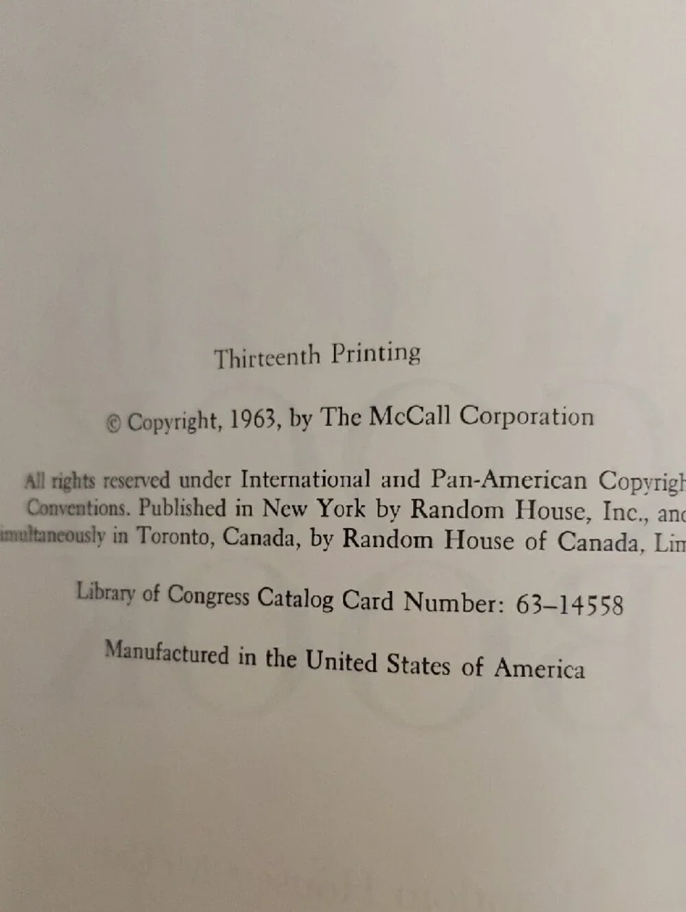 McCalls vintage mccall